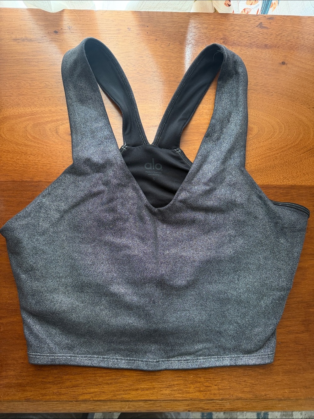 ALO Yoga Charcoal Gray Supportive Sports Bra Tank